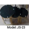 Dynamics Black and golden round coffee table set