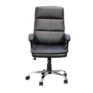 Black Adjustable high-back padded office chair