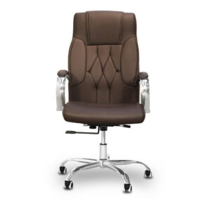 Executive dark brown leather office chair Adjustable height