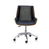 Executive Adjustable short black and brown leather office chair-Office furniture