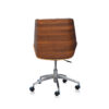 Executive Adjustable short black and brown leather office chair-Office furniture