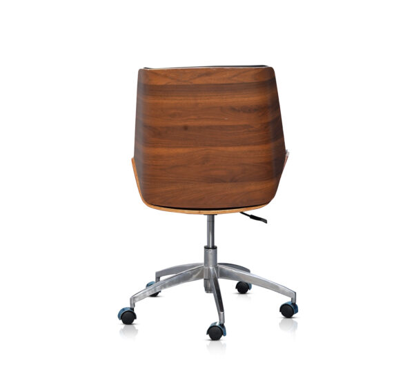 Executive Adjustable short black and brown leather office chair-Office furniture