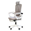 Dynamics Grey and white Modern Mesh Executive office Chair with headreast