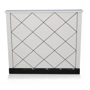 Dynamics White symmetrical blend reception table