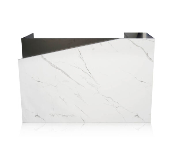 Dynamics Black and white marble fusion reception table