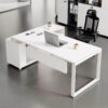 Dynamics Modren Executive White L Shape Office Desk Work Office Table